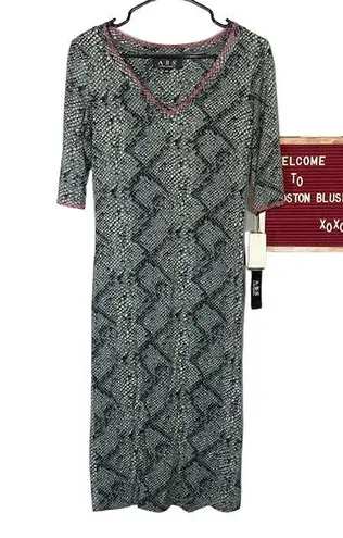 ABS Allen Schwartz A.B.S Allen Schwartz Snakeskin Print Long Maxi Dress Women Sz M