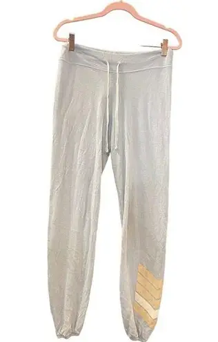 Sundry  Women's Size 1/S White Ombre Stripe Sweatpants Pull On Drawstring Closure