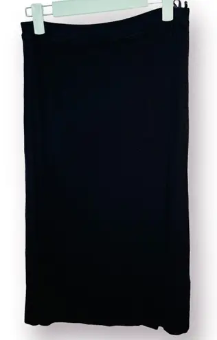 Cyrus Knit Faux Wrap Pencil Skirt Mini Black S