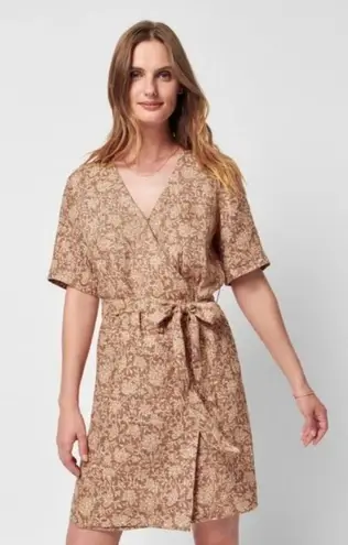 Faherty ππ Ashley Linen Dress ~ Bronze Riviera Floral XS NWT
