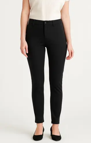 Arje Mid Rise Skinny Jeans Black Italian Fabric Cotton Womens Size 6