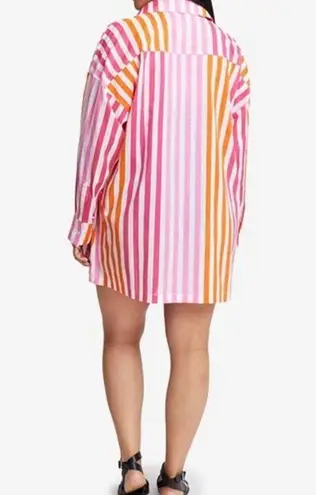 Beach Riot NWOT Alexa Top Striped Button Front 100% Cotton Oversized Coverup