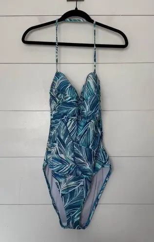 La Blanca Women’s 14 Blue Patterned Swim One Piece