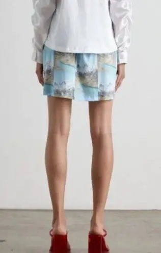 đź’•MAISIE WILENđź’• Dial Up Skirt ~ Alpine Mountain Scene Medium M NWT Blue