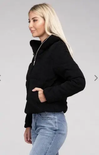 NWT Cozy Corduroy Black Jacket Size Large