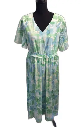 Grace Karin Floral Boho V Neck Midi Dress Cottagecore Garden Large L Romantic