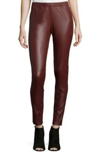 Neiman Marcus đź’• EXCLUSIVEđź’• 100% Leather Leggings Mid-Rise ~ Brown Small
