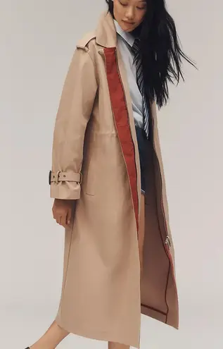 Maeve NWT Anthropologie Cinched-Waist Trench Coat in Khaki