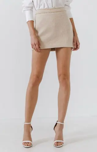 Endless Rose Chain-Trimmed High Waisted Mini Skirt