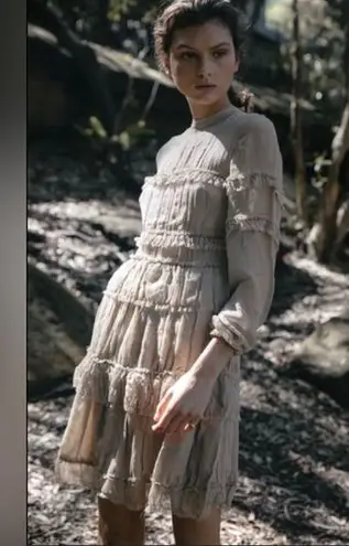 SIR. The Label | Ilona Silk Mini Dress | XS Tan