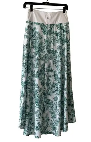 Halara Tropical Leaf Print High-Low Maxi Skirt With Built-In Shorts Palm Print S