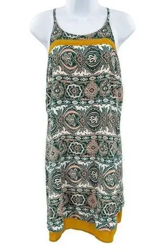 THML Ornate Bohemian Print Sleeveless Layered Slip Dress XS