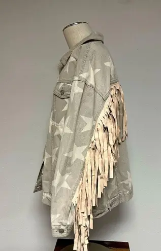 Peach Love California *NEW* Peach Love Tassel Denim Jacket