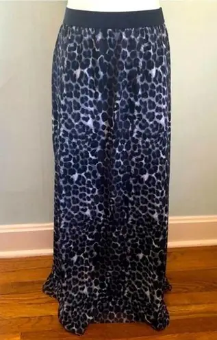 EXPRESS  Black Leopard Print Maxi Skirt Sz XSMALL