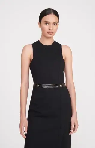 STAUD NWT  Sharmila Black Midi Dress Perfect for Work or Cocktail