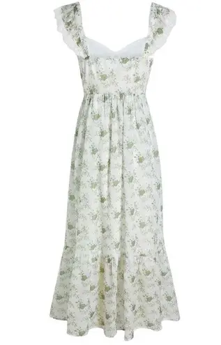 Nordstrom NWT Cider Floral Sweetheart Ruffle Maxi Dress Sz 6