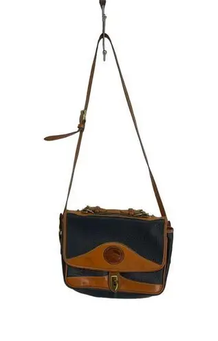 Dooney & Bourke VTG  90s Womens Bag All Weather Leather Crossbody Black Brown