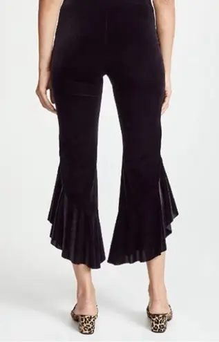 Bailey 44 Black Saint Petersburg Velvet Ruffle Hem Pull On Pants Size M