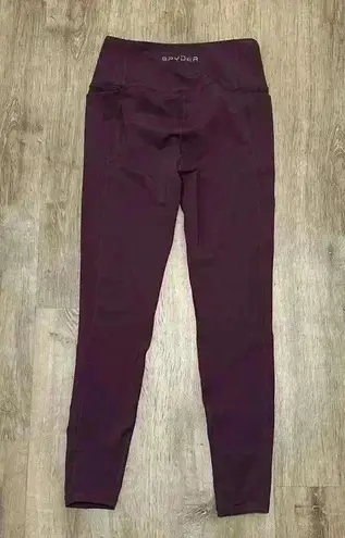 Spyder | Maroon Crop Activewear Workout Leggings