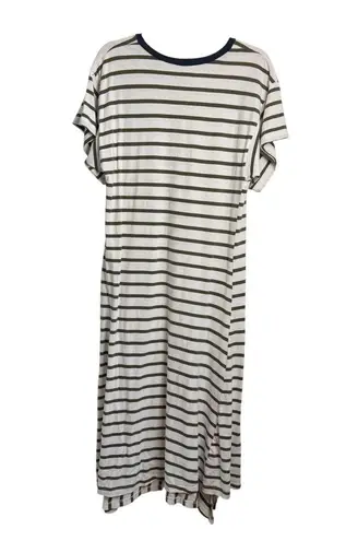 The Fifth Label Striped Midi Pocket T Shirt Dress