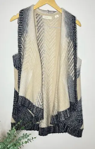 Anthropologie Sleeping on Snow Wool Blend Loose Fitting Sweater Vest Size M/L Gray