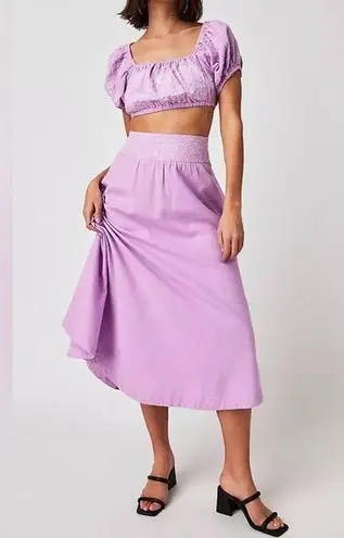 Free People  Lotus Crop Top And Skirt Set