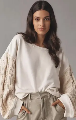 Pilcro NWT Ivory Sweater Sleeve Top Size Small