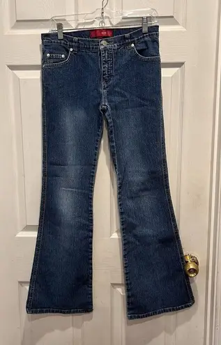 GLO Pants VTG Y2K 90’s Womens 5 Blue Denim Jeans Flare Leg Cotton Blend Size undefined