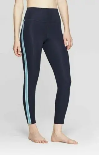 Joy Lab Blue Side Stripe Athletic Leggings Size Small - Image 1