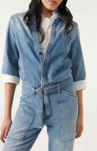 Ba&sh Combinaison Frida Denim Jumpsuit, Blue Size L New with Tag Retail $345.00