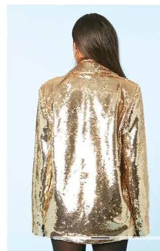 Forever 21 Gold Sequin Notched Blazer