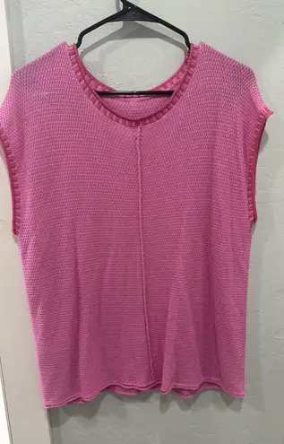 Amazon  pink short sleeve sweater - Image 1