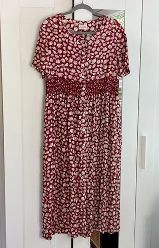 Susan Bristol  vintage tea cups print cottage core midi dress