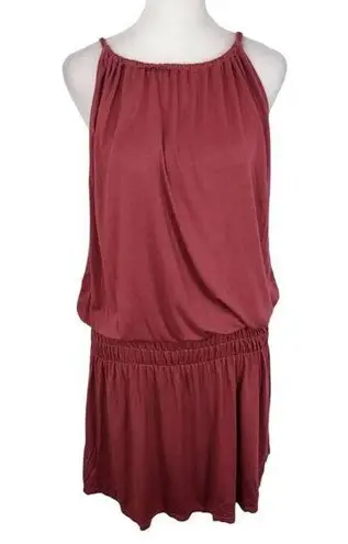 Michael Lauren Berry Pink Sleeveless Knit Dress Smocked Waist NWT Size Medium