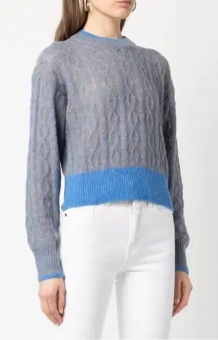 Veronica Beard Mohair & Alpaca Riola Cable-Knit Sweater Size Medium