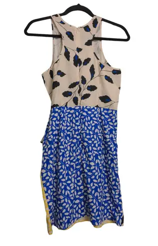 Yumi Kim Botanical Wrap Dress Floral Colorblock Approx S (see measurements)