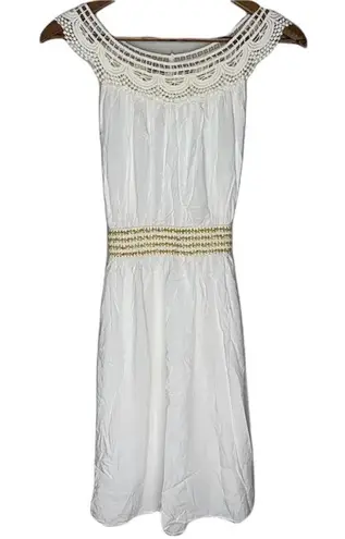 Nordstrom Paradis Miss white bohemian summer dress -S 