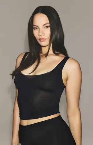 SKIMS Milky Sheer Tank Obsidian Size Medium