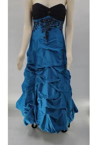 VTG Dresses by Deb Ball Gown Prom Dress Womens 9/10 Blue Pick Up Skirt Fairycore
