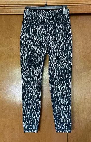 Sweaty Betty The Super Sculpt Blue Abstract Animal Print Pocket 7/8 Leggings