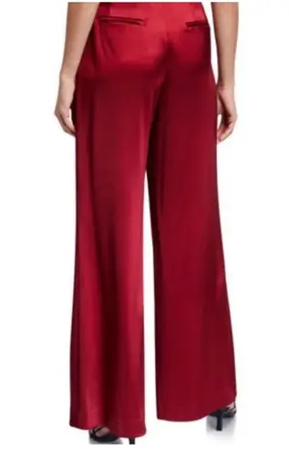 Lafayette 148 New York Scarlet Red Satin Wide