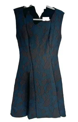 3.1 Phillip Lim Dress Size 0 Jacquard Print Asymmetrical Neckline Sleeveless