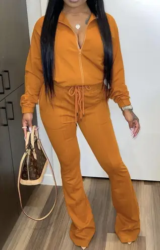 Rust Tracksuit Set Orange