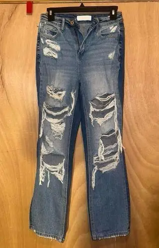 VERVET BY FLYING MONKEY Blue Boyfriend Jeans Distressed Size 24