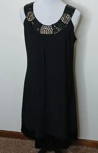 Taboo black sequined midi dress size XL