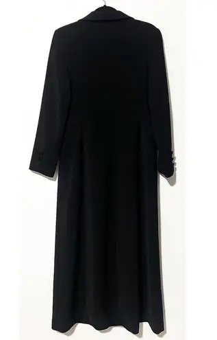 Carmel Zhao Star Georgette Trench Blazer Overcoat Long Designer Black jacket 8