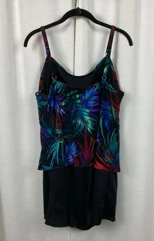 MiracleSuit Trimshaper Farrah Romper One Piece Swimsuit Sz.16