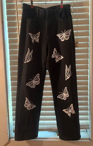 SheIn butterfly jeans