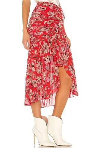 Cinq à Sept 💕CINQ A SEPT💕 Midi Kathleen Skirt ~ Venetian Red