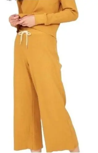 Mate the Label NWT Yellow Organic Thermal Wide Leg Pant - S